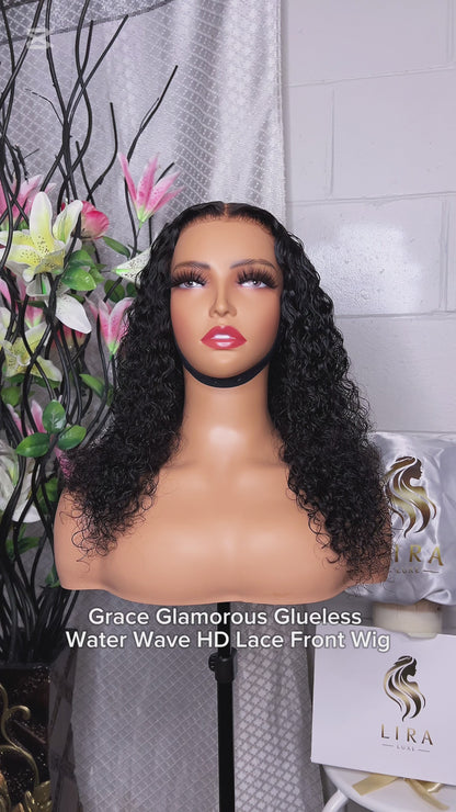 Grace Glamorous Glueless Water Wave HD Lace Front Wig